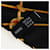 Céline Sciarpa CELINE Large Jewelry Pattern in seta nera e gialla Auth am12158M Nero Giallo  - vista 13