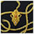 Céline Sciarpa CELINE Large Jewelry Pattern in seta nera e gialla Auth am12158M Nero Giallo  - vista 6