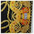 Céline Sciarpa CELINE Large Jewelry Pattern in seta nera e gialla Auth am12158M Nero Giallo  - vista 7