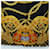 Céline Sciarpa CELINE Large Jewelry Pattern in seta nera e gialla Auth am12158M Nero Giallo  - vista 9