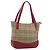 Borsa a mano BURBERRY Nova Check in tela Beige Red Auth ep15265 Rosso