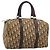 Boston Tasche Christian Dior Trotter Canvas Beige Gold Auth 193530 Golden
