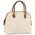 Céline CELINE Macadam Canvas Handtasche PVC Leder Weißgold Authentisch ep15611 Golden