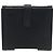 Cartera tríptico GUCCI G de cuero negro Auth am12210V - vista 3