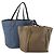 Céline Borsa Tote CELINE in pelle e tela 2 Set Beige Blue Auth 192810