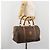 Céline Borsa Boston CELINE in tela Macadam PVC Pelle Marrone Oro Auth 194053 D'oro - vista 23
