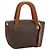 Céline Borsa CELINE Macadam in PVC e pelle 2way Marrone Tonalità Oro Auth ep15277