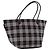 Borsa Tote Burberrys Nova Check Blue Label in nylon nero e argento Auth kk690A