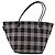 Borsa Tote Burberrys Nova Check Blue Label in nylon nero e argento Auth kk690A - vista 2