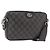 Borsa a tracolla GUCCI GG Supreme in PVC e pelle Grigio Argento 699439 Auth ka5448A Marrone