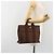Hermès HERMES Her Line PM Handtasche aus Canvas Braun Silber Authentisch 192649A - Ansicht 21