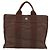 Hermès HERMES Her Line PM Handtasche aus Canvas Braun Silber Authentisch 192649A - Ansicht 3