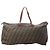 Borsa da viaggio FENDI in tela Zucca e pelle marrone