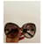 Chanel Sonnenbrille mit Perlen-Details Braun  - Ansicht 4
