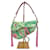 Christian Dior Borsa Saddle 2003 Stampa Floreale e Koi Rosa D'oro Verde