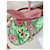 Christian Dior Borsa Saddle 2003 Stampa Floreale e Koi Rosa D'oro Verde - vista 14