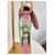 Christian Dior Borsa Saddle 2003 Stampa Floreale e Koi Rosa D'oro Verde - vista 7