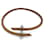 Hermès Choker Hermes Tournis en cuir Tournis Marron  - vue 1