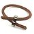 Hermès Pulseira Lock Hermes em couro e metal Marrom - vista 2