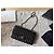Timeless Borsa Chanel Classic Flap Media in Pelle Caviar Nera Nero - vista 6