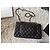 Timeless Borsa Chanel Classic Flap Media in Pelle Caviar Nera Nero - vista 7