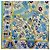 Foulard in seta Hermès Carré 90 "Au Pays des Oiseaux Fleurs" blu - vista 11