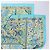 Foulard in seta Hermès Carré 90 "Au Pays des Oiseaux Fleurs" blu - vista 2