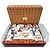 Set de serviettes de bain MCM Monogramme Marron Blanc Orange Bijouterie dorée