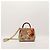 Borsa Gucci Bamboo Shopper con Stampa Floreale Rosa Rosso Beige Verde - vista 3