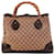 Bolsa Tote Gucci Bamboo Shopper Marrom Monograma