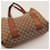 Borsa shopper Gucci Monogram Canvas Bamboo Marrone Monogramma  - vista 6