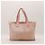 Borsa Tote Chanel in tessuto rosa Beige - vista 3