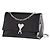 Ami Paris Bolso de hombro en cuero negro logo corazón - vista 2