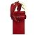 Gucci Rotes Leder mit GG Interlocking Logo aus Goldmetall Größe 75/30 - Ansicht 4