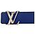 Louis Vuitton Blaue Ledergürtelschnalle mit LV-Initialen-Logo Größe 90 - Ansicht 2
