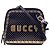 Gucci Mini borsa a tracolla a cupola Guccy Stars in pelle nera e oro Nero