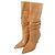 Autre Marque Mollini Lederstiefel mit Raffung Braun
