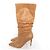 Autre Marque Mollini Lederstiefel mit Raffung Braun - Ansicht 2