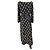 Prada Langer schwarzer Blumenprint Kleid - Ansicht 2