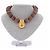 Autre Marque Collana con perle di legno Marrone