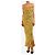 Autre Marque Vestido de seda con estampado de leopardo amarillo - talla UK 6 - vista 3