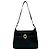 Gucci G Logo Hardware Leder Semi-Shoulder Tote Tasche Schwarz