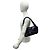 Mini borsa a tracolla in nylon Tessuto e pelle Prada Nero - vista 2