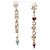 Orecchini A18V Logo x Pearl Stud di Chanel D'oro - vista 3