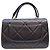 Borsa a tracolla Chanel in pelle di vitello nera Nero - vista 3