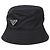 Cappello bucket in Re-Nylon Prada Nero