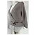 Fabiana Filippi Strickjacke Wickeloptik braun & weiß - Ansicht 3