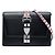 Prada Black City Calf and Saffiano Studded Elektra Crossbody Nero
