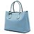 Prada Blue Large Saffiano Cuir Double Satchel Azul Azul claro - vista 2