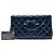 Clutch Chanel Blue CC Quilted Patent Timeless Blu navy - vista 6